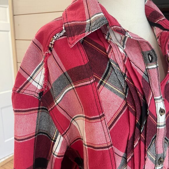 03 We The Free Layla Plaid Shirt NWOT Size Various - Picture 6 of 9